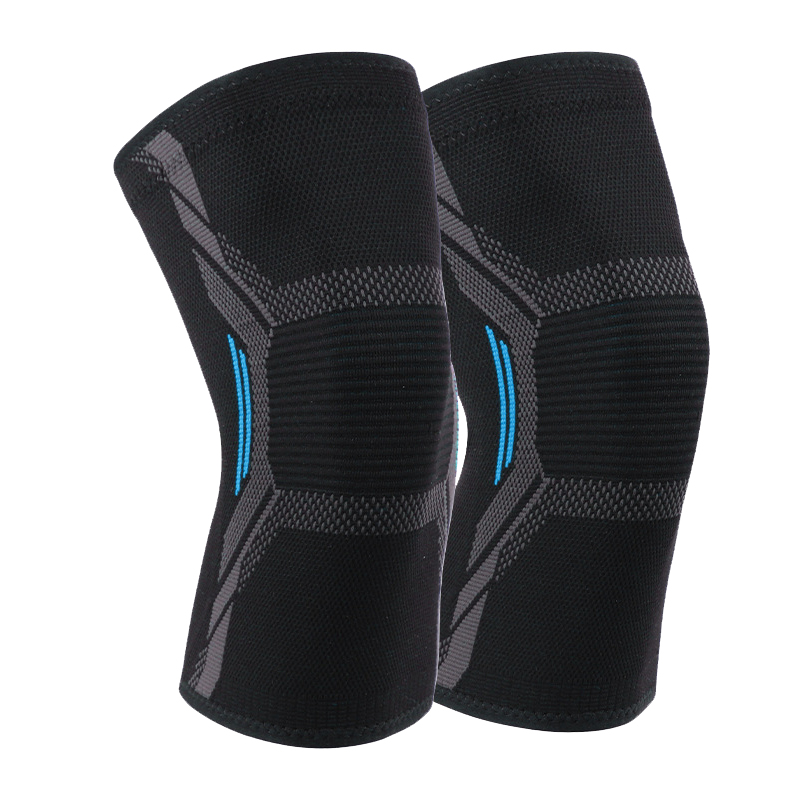 Personalice el soporte de nylon super elástico para correr, la rodilla de la rodilla del gimnasio de baloncesto manga de rodilla deportiva