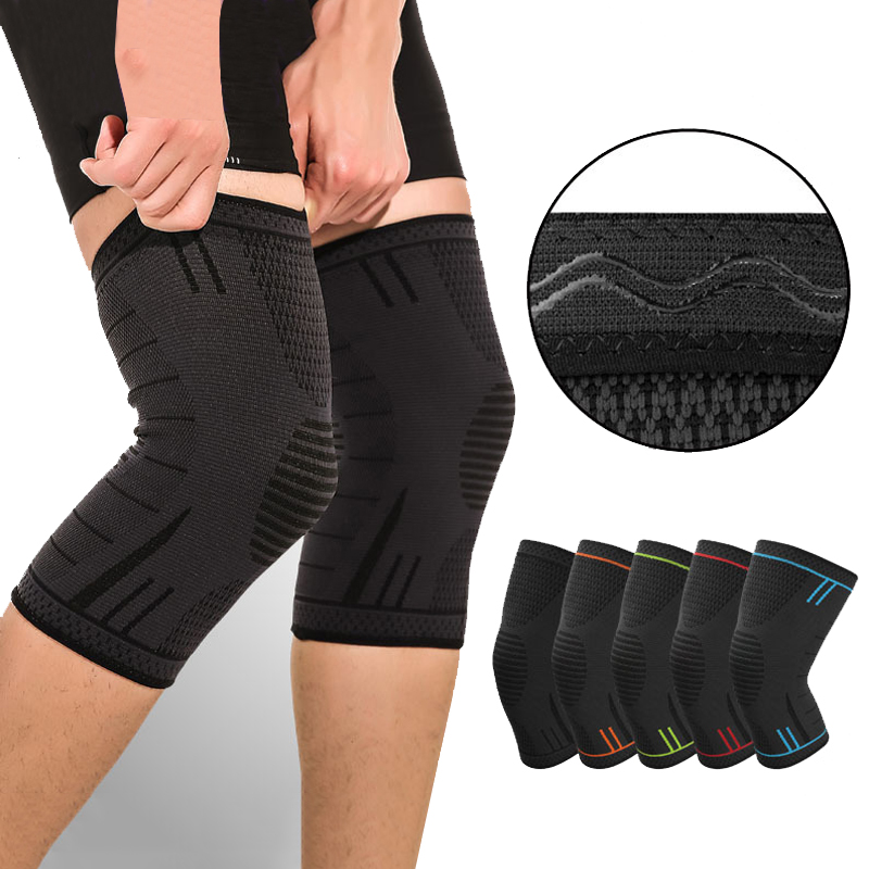 Nuevo diseño de elasticidad Compresión Manga de rodilla Cogaz Frabic Knee Knee 