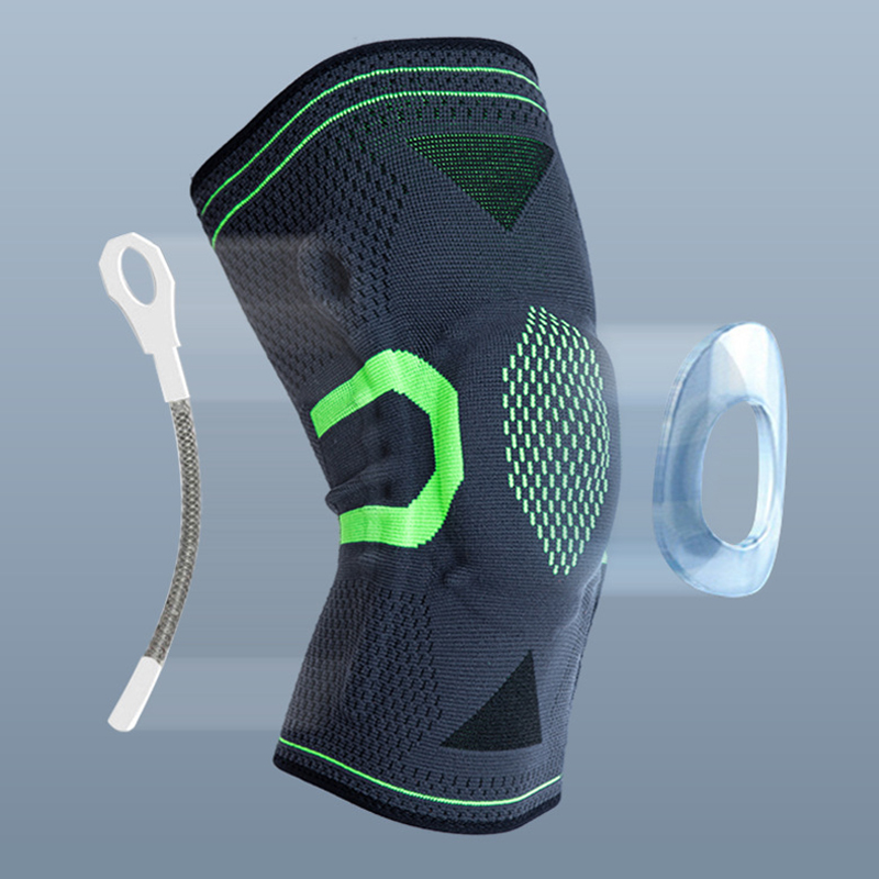 Soporte de manga de compresión deportiva profesional transpirable con protección de rodilla con gel de gel de rótula ejercicio de luz
