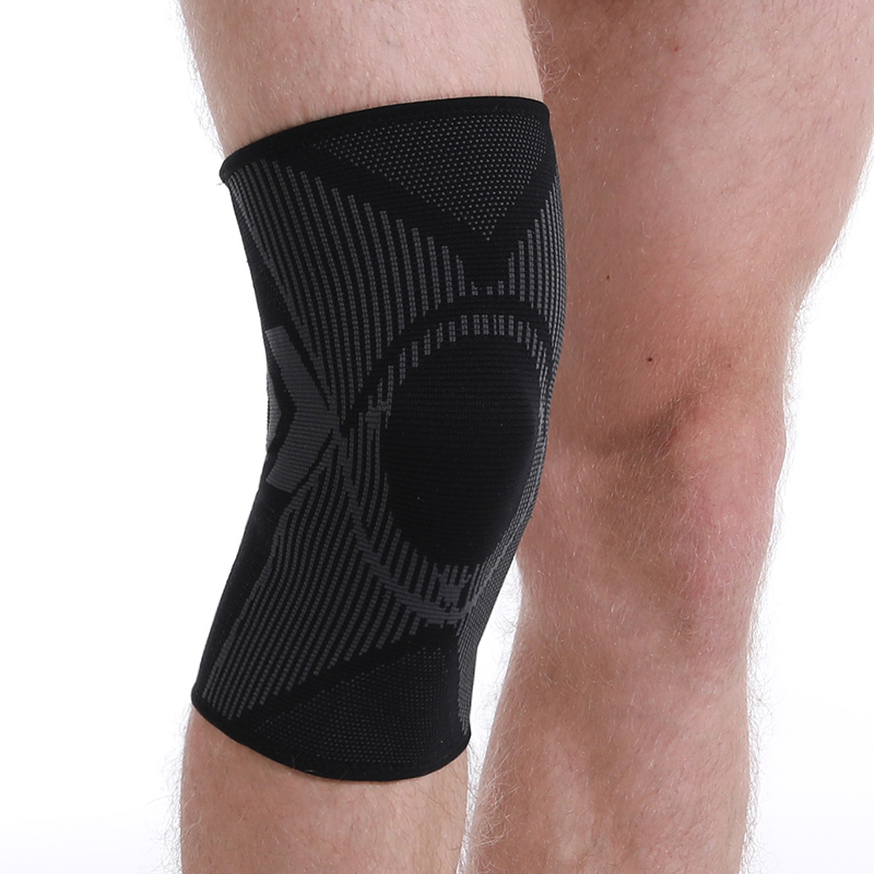 Compresión de rodilla soporte de manga sin deslizamiento para protectores deportivos Breator de rodilla de nylon transpirable para hombre y mujer