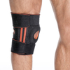Soporte de rodilla abierta de almohadilla de gel de rótula con estabilizadores de resorte lateral, correas de velcro ajustables