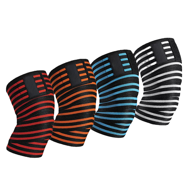 Multicolor de soporte de rodilla elástica correas de vendaje de codo envolturas