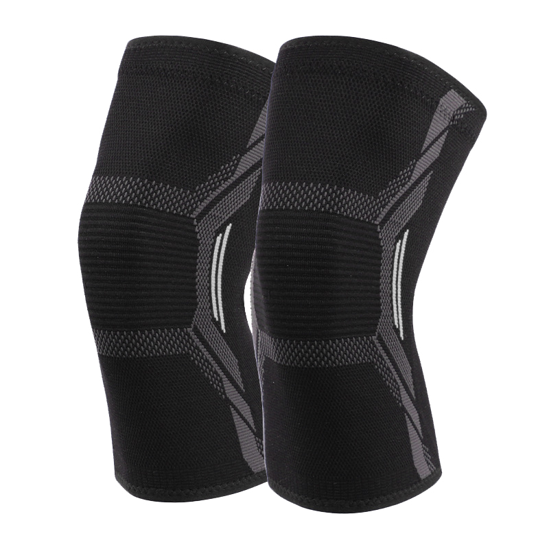 Personalice el soporte de nylon super elástico para correr, la rodilla de la rodilla del gimnasio de baloncesto manga de rodilla deportiva