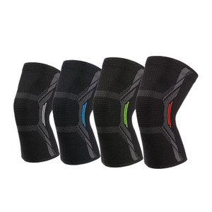 Personalice el soporte de nylon super elástico para correr, la rodilla de la rodilla del gimnasio de baloncesto manga de rodilla deportiva