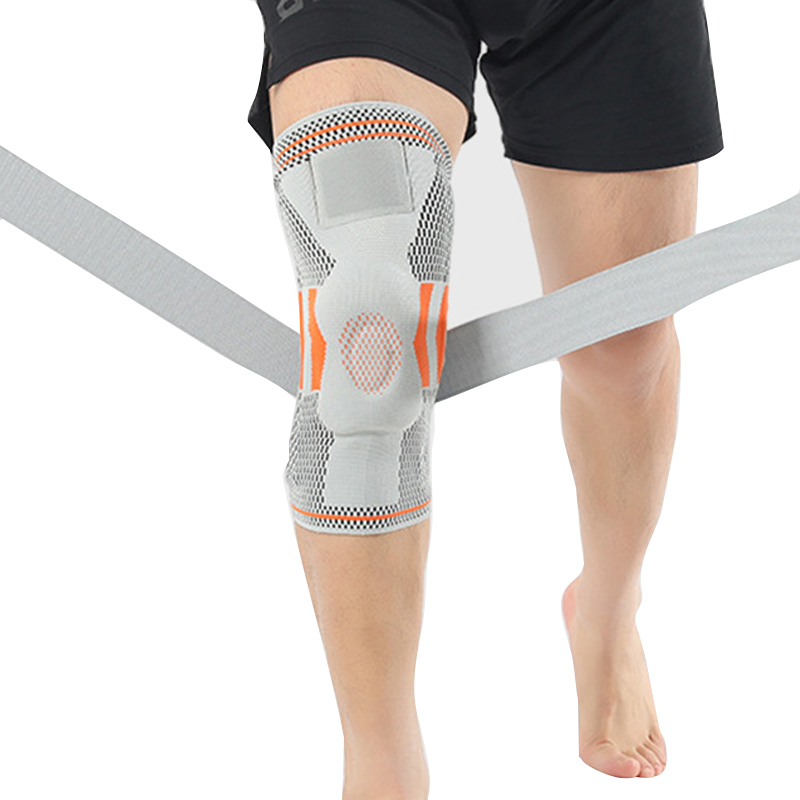 Soporte personalizable Sports Support de rodilla Silicona Absorción de amortiguadores Brace de rodilla