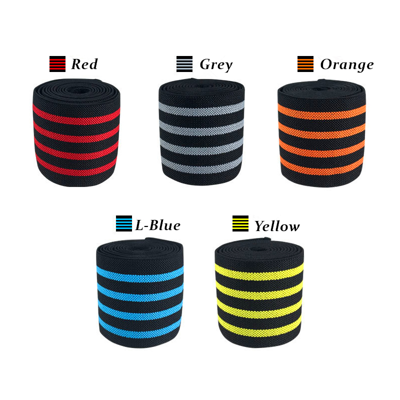 Multicolor de soporte de rodilla elástica correas de vendaje de codo envolturas