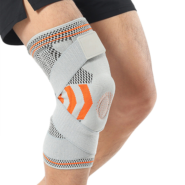 Soporte personalizable Sports Support de rodilla Silicona Absorción de amortiguadores Brace de rodilla