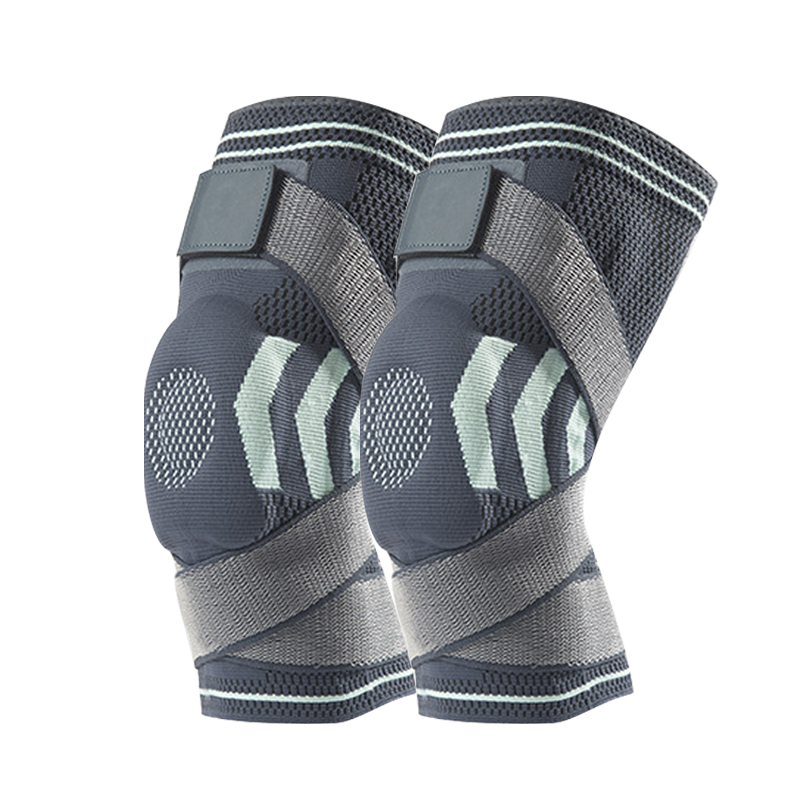 Soporte personalizable Sports Support de rodilla Silicona Absorción de amortiguadores Brace de rodilla