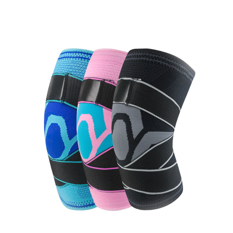 Compresión soporte de rodilla anti-colisión ajustable sports flexible rodilla de rodilla baloncesto torno de rodilla transpirable