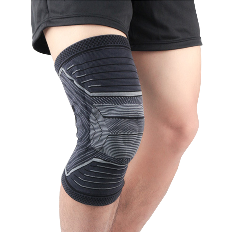 Soporte de rodilla anti-colisión personalizado compresión tejido de la rodilla deportiva