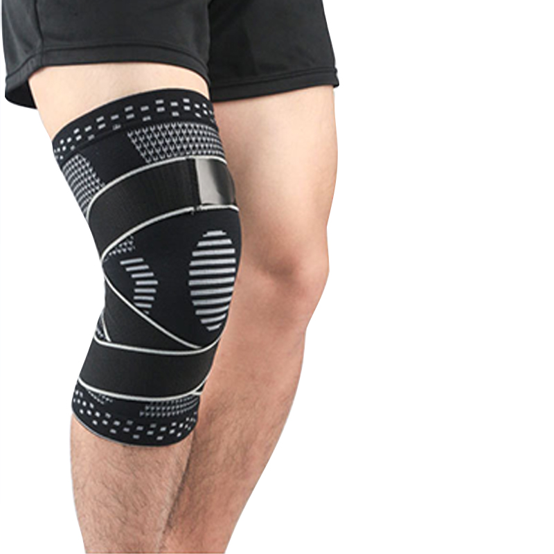 Camodas de rodilla profesionales Compresión Baloncesto de baloncesto Elástico Cross Fit Knee Brace