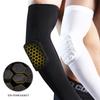 Mangas del brazo del codo lycra con almohadillas de codo de panal para mangas de baloncesto con mangas de desgaste cómoda compresión