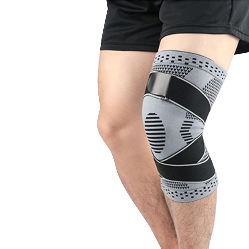 Camodas de rodilla profesionales Compresión Baloncesto de baloncesto Elástico Cross Fit Knee Brace