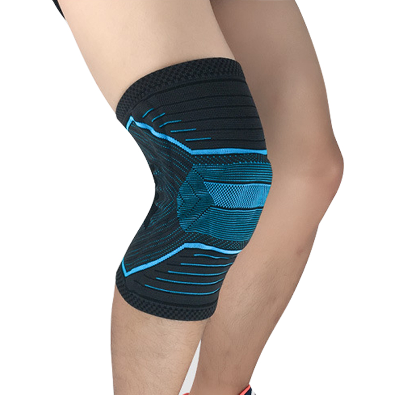 Soporte de rodilla anti-colisión personalizado compresión tejido de la rodilla deportiva
